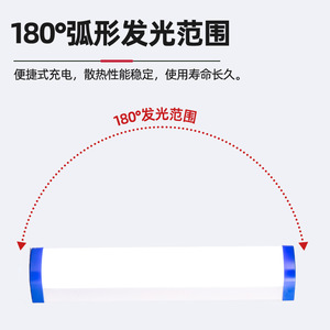 หลอดไฟฉุกเฉิน LED พร้อมการชาร์จ USB สำหรับการตั้งแคมป์กลางแจ้ง ใช้งานได้นาน 3 ชั่วโมง วัสดุ PC 127 LED - Product Image 5