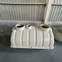 Citerne septique SMC FRP de style 55, 3 compartiments, 1,5 m³, citerne septique moulée souterraine pour toilettes rurales