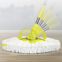 Vadrouille tornade en microfibre rapide rotative à 360 degrés avec seau Forme de tête centrifuge magique à 360 degrés Nettoyage facile