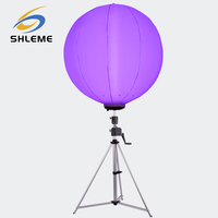 Tour d'éclairage de scène à ballon gonflable 200W à led portable RVB