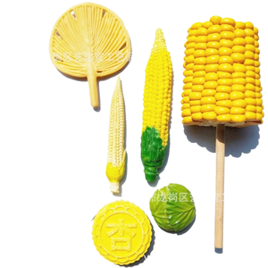 Nourriture de simulation de commerce extérieur Yijia: gâteaux à l'abricot, tartes, épis de maïs, enveloppes de chou, éventails à feuilles de palmier, résine 3D stéréoscopique R - Product Image 1