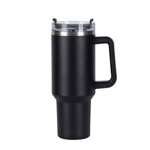 Gobelet de voyage isotherme 40oz H1.0 avec poignée, couvercle, paille et base antidérapante – Conception personnalisée OEM/ODM - Product Image 3