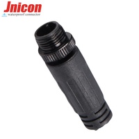 Jnicon 10A 300V étanche IP68 XLR connecteurs femelle mâle connecteur câble 2P vis verrouillage M12 connecteurs pour lumière LED
