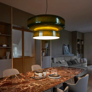 <span class=keywords><strong>Paralume</strong></span> in vetro moderno del Designer italiano luce <span class=keywords><strong>a</strong></span> <span class=keywords><strong>sospensione</strong></span> <span class=keywords><strong>per</strong></span> il tavolo da pranzo del Bar ristorante <span class=keywords><strong>lampadario</strong></span> decorativo colorato - Product Image 3