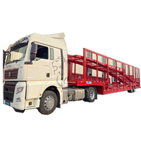 Semi-remorque surbaissée à double étage certifiée OTTC, marque LSXC, capacité de 8 véhicules, charge utile maximale de 20 tonnes, essieux Anton 13T pour un transport efficace de voitures