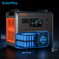 Station d'alimentation portable Solarplay en gros, générateur solaire 2500W, batterie de secours domestique LiFePO4 2304Wh