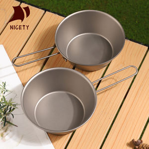 Ciotola Sierra in Titanio Ultraleggera per Esterni, Ciotole da <span class=keywords><strong>Campeggio</strong></span> in Titanio, Pentola in Titanio per Cucina all'Aperto - Product Image 2