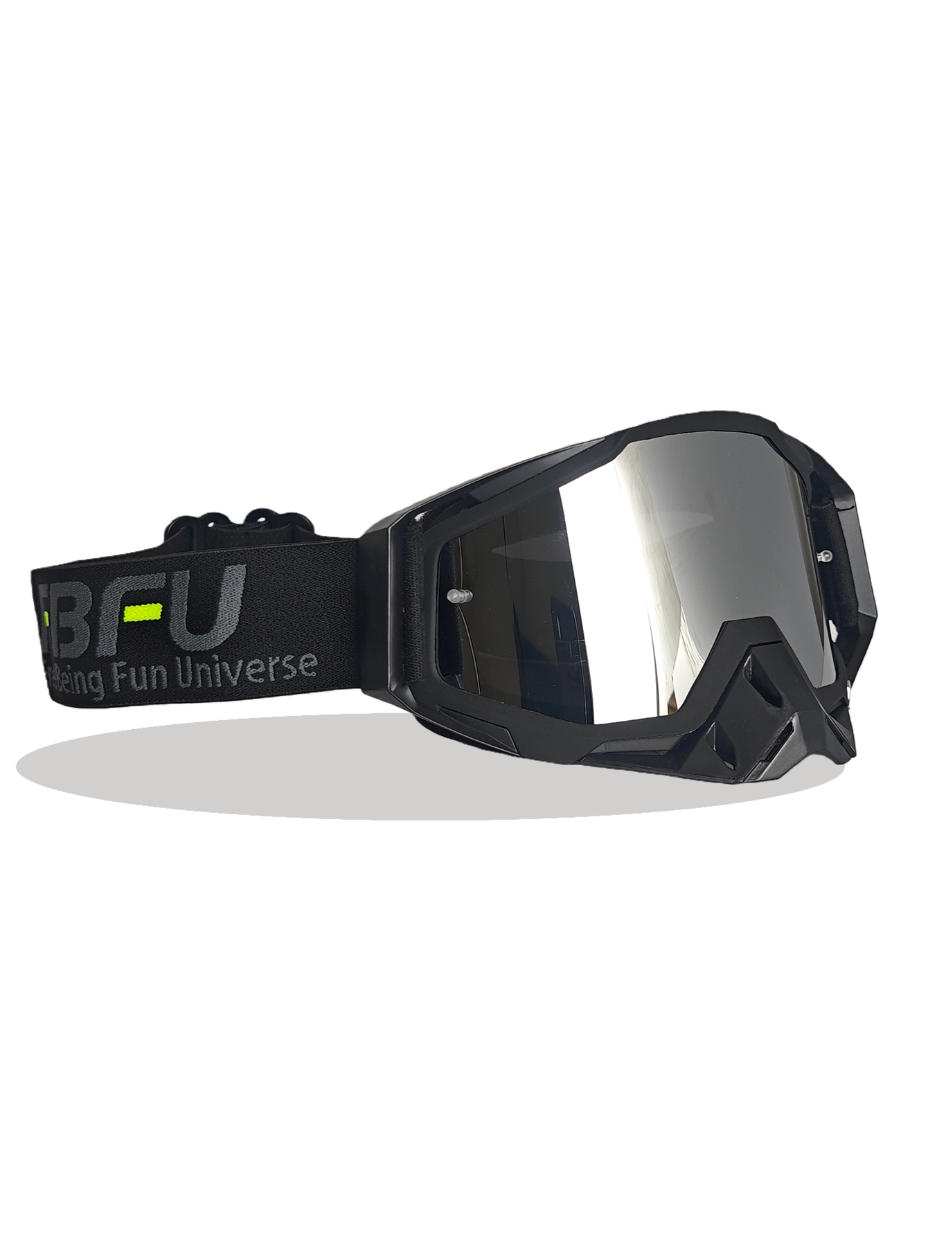 Lunettes argentées à monture noire