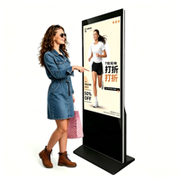 Pantalla Táctil LCD de 32 43 49 55 65 75 Pulgadas, Tótem Digital de Pie para Publicidad, Kiosco con SDK de Animación para Tiendas Minoristas
