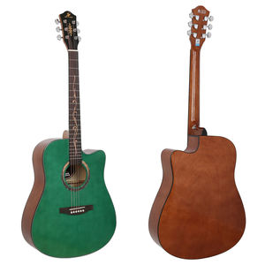 Guitarra Acústica de Marca Personalizada OEM/ODM de Guizhou, China, Guitarra Electroacústica con Cutaway y Acabado Mate de Importación - Product Image 2