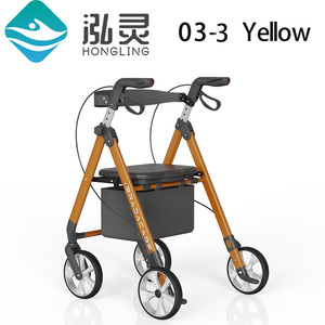 Deambulatore in Alluminio Leggero Pieghevole con Sedile e Borsa, Ausilio per la Mobilità Ergonomico per Anziani, Capacità 150kg - Product Image 3