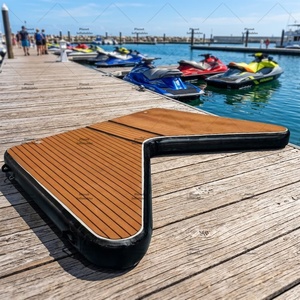 Plateforme flottante gonflable en EVA pour jet <span class=keywords><strong>ski</strong></span>, type ponton en V, en teck, pour quai de bateau - Product Image 1