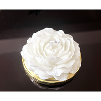 Ensemble de bougies artisanales de luxe résistantes au feu, décoration d'intérieur, forme de fleur de pivoine, cire de soja naturelle haut de gamme