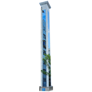 <span class=keywords><strong>Ascenseur</strong></span> à Grande Cabine en Verre avec Panneaux en Acier Galvanisé Coloré, <span class=keywords><strong>Ascenseur</strong></span> Extérieur pour Rénovation, Personnalisation Optionnelle - Product Image 1