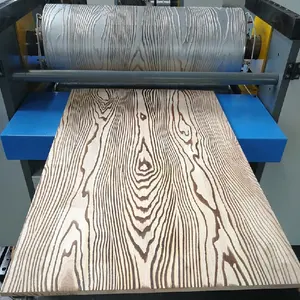 Placa de grano de madera para estampación en caliente, máquina de grabado en madera, fabricante de marca