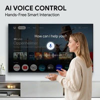 Televisor LED Inteligente 4K UHD de 65 Pulgadas con Android 14, HDR10+, WiFi, Control Remoto por Voz, Ultra Delgado