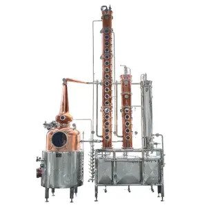 200L-1000L 96% de distillation d'alcool moonshine still whisky gin cuivre distillateur vodka distillation machine