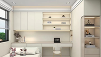 Suite complète personnalisable pour chambres d'enfants : lit, bureau, armoire de rangement, fonction inclinable pour hôtels, appartements, villas