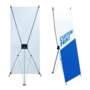 Business Trade Show Telón de fondo <span class=keywords><strong>Banner</strong></span> con soporte Iglesia Vinilo Piso grande Banners de pie Pantalla personalizada Vertical X Stand Display - Product Image 3