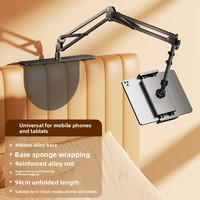 Support de téléphone portable et tablette pliable et rotatif pour chevet et canapé, avec fixation par pince, pour TikTok et la visualisation de vidéos