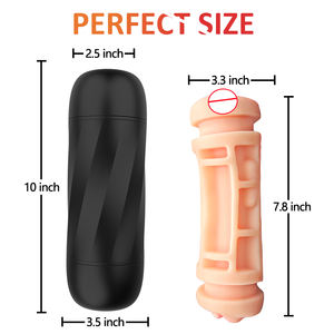 Orale con Vagina maschio masturbatori doppio lato tasca giocattolo con Texture realistica fornitore prezzo di fabbrica - Product Image 2