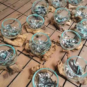 DIY透明玻璃地板花瓶，带花浮木优雅DIY玻璃容器风格水晶花瓶 - Product Image 6