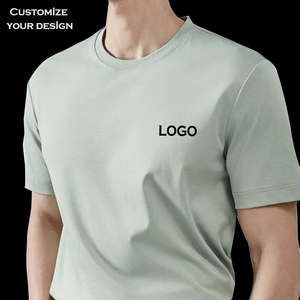 Camiseta de algodón de 220g para hombre, manga corta, impresión de foto personalizada, teñido liso, fábrica china, camiseta premium con opciones de diseño. - Product Image 2