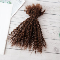 # Estensioni Dreadlock a 4 Tinte Marroni in Capelli Remy, Design alla Moda Goddess Locs, Lunga Durata con Estremità Ricci per Principianti
