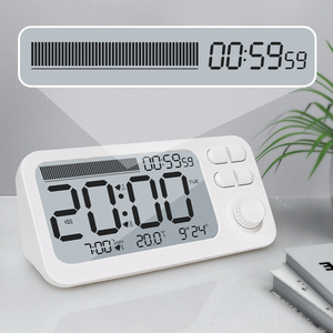 Màn hình lớn buổi sáng pin Powered nhắc nhở bàn làm việc đơn sắc Máy tính để bàn nghiên cứu LCD báo động kỹ thuật số lịch đồng hồ cho phòng ngủ - Product Image 2