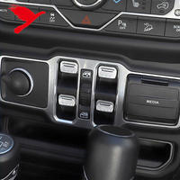 Couvre-boutons de lève-vitre colorés pour Jeep Wrangler JL 2018-2025