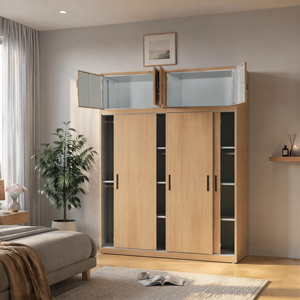 <span class=keywords><strong>Armoire</strong></span> moderne pour enfants en acier avec portes coulissantes, montage facile, écologique, gain de place, design portable pour <span class=keywords><strong>chambre</strong></span> à coucher - Product Image 2