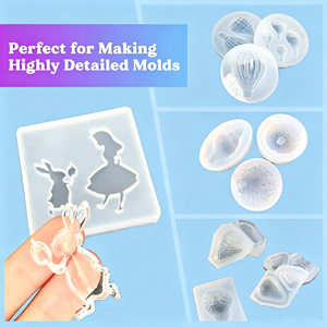 Silicone liquide translucide de qualité supérieure 0A Shore, souple, rapport de mélange 1:1, faible viscosité, durcissement rapide, pour la fabrication de moules DIY - Product Image 3