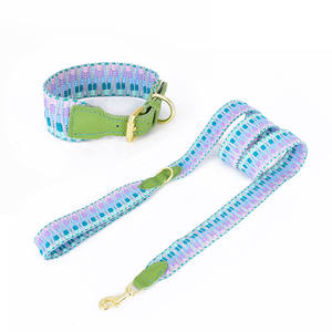 2022 nuevo diseño ondulado PU ajustable peso ligero mascota perro gato <span class=keywords><strong>Collar</strong></span> Correa conjunto Premium mascotas correas y collares - Product Image 5
