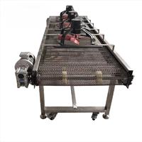 Convoyeur à bande en maille d'acier inoxydable électrique, fourni par l'usine, pour la transformation des nuggets de poulet, résistant aux hautes et basses températures