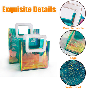 Bolso Mini Impermeable de PVC para Mujer - Bolso de Moda para Trabajo, Compras, <span class=keywords><strong>Playa</strong></span>, Viajes, Regalos, Bolso Transparente Holográfico - Product Image 3