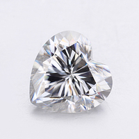 Diamante de Moissanita Sintética con Forma Elegante, 1 Quilate, Color DEF, Claridad VVS, Corte Corazón Excelente, Gema Suelta