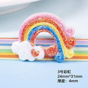 Nouveau résine accessoires Flash arc-en-ciel bricolage enfants broche épingle à cheveux bande accessoires coque de téléphone Patch décoratif - Product Image 6
