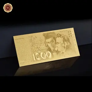 卸売非通貨コレクタブルドイツプラスチック紙幣紙幣紙幣24kゴールド紙幣