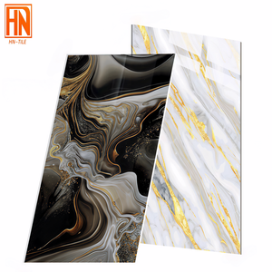Piastrelle in Porcellana Lucida Nera e Oro Sabbia 600X1200mm, Spessore 10mm, Resistenti all'Usura, per Interni di Ville, Cucine, Bagni e Docce - Product Image 1
