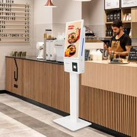 Kiosco de Impresión de Autoservicio con Pago por Código QR, Kiosco Digital Táctil de 21.5 Pulgadas de Tamaño Pequeño, Kiosco de Autopago para Supermercados