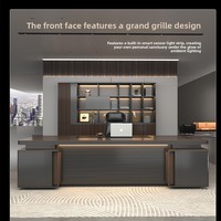 LBZ-173X Bureau de direction en L avec chaise, personnalisable, en bois, moderne, pour superviseur et manager