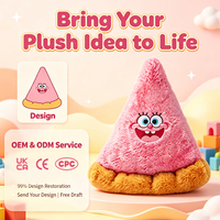 Coussin en peluche personnalisé sur le thème alimentaire, mignon tranches de pizza roses, oreiller doux en peluche, jouets câlins