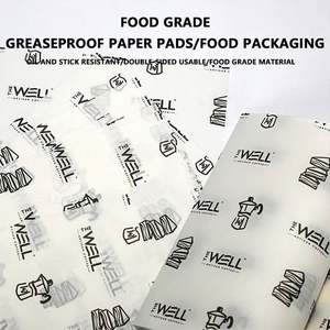 Emballages alimentaires personnalisés imprimés recto simple, résistants à la graisse, pour hamburgers, sandwichs, biscuits, pain, impression sérigraphique à usage unique - Product Image 2