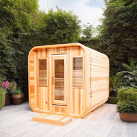 Sauna Triunity, Kubah Sauna Luas Ideal untuk 6 Orang, Sauna Luar Ruangan untuk Kumpul Keluarga