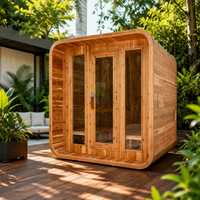 Sauna extérieur en bois de pruche pour 3-4 personnes, directement de l'usine, cabine de sauna traditionnelle finlandaise, chauffage à vapeur sèche