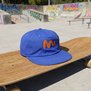 Sombrero azul de 5 paneles al por mayor, gorras con diseños bordados, gorras Vintage sin estructura lisas de buena calidad con logotipo personalizado - Product Image 5