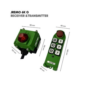 Control Remoto Industrial por Radio para Grúa, Polipasto y Cabrestante, Velocidad Única, 100-240 VCA, JEICO JREMO 6K G, Fabricado en Corea - Product Image 2