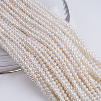 Perles d'eau douce naturelles de forme ronde Akoya de 4-5 mm pour la fabrication de bijoux