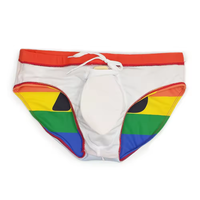 Short de Bain Triangle Respirant en Spandex/Nylon pour Homme avec Taille Élastique pour Plage Surf Natation