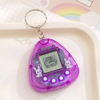 1PC Porte-clés animaux électroniques transparents, animaux nostalgiques virtuels numériques, jouets amusants nostalgiques, pixel amusant